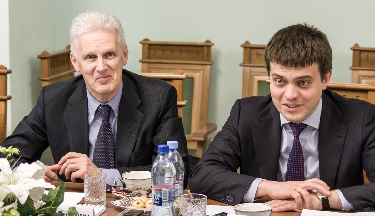 Помощник президента РФ Андрей Фурсенко (министр образования и науки Российской Федерации в 2004-2012 гг.), министр науки и высшего образования РФ Михаил Котюков