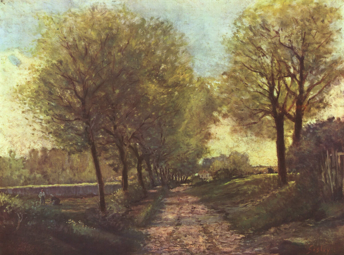 Сельская аллея, 1864г - одна из первых сохранившихся до нас работ
