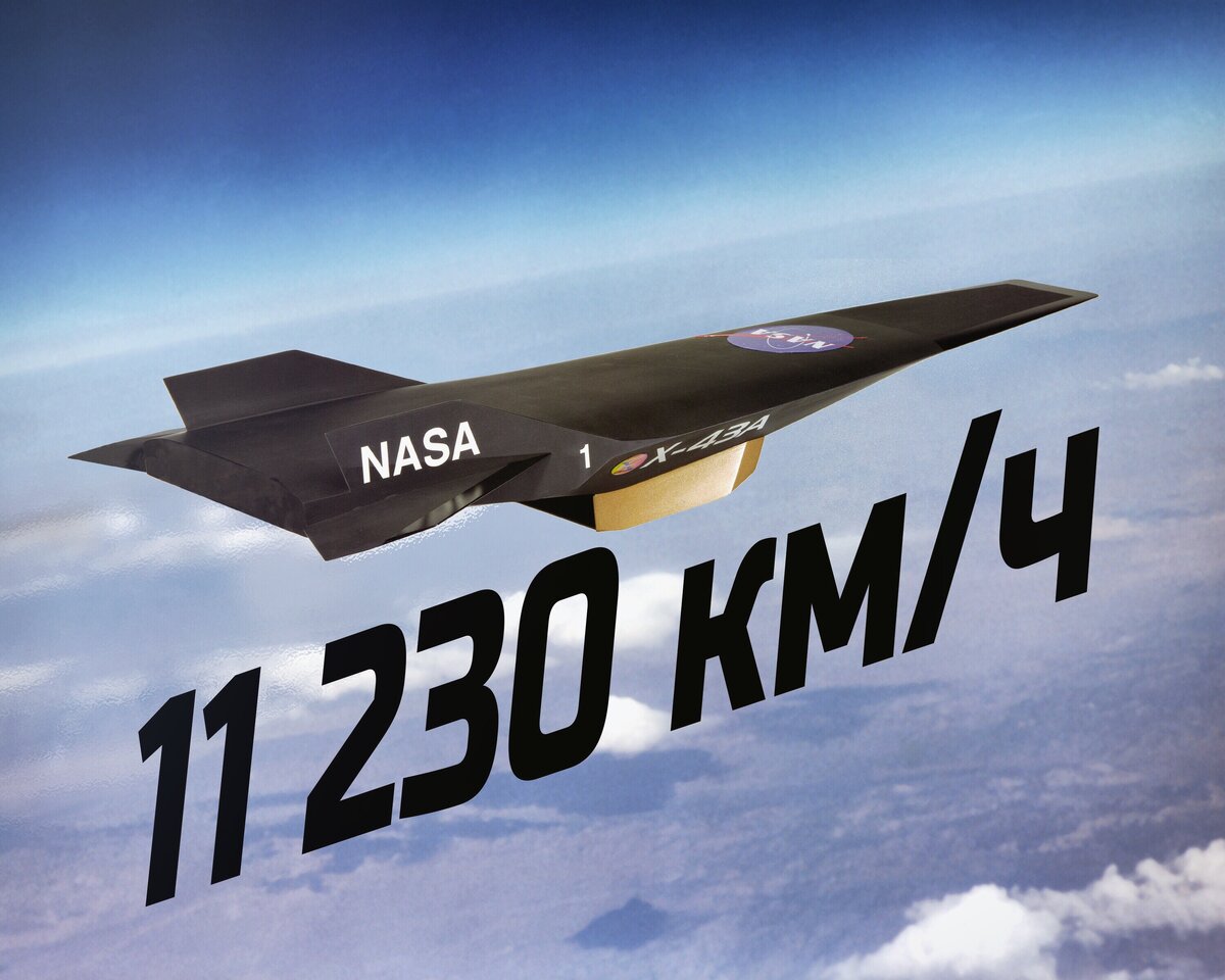 Самый быстрый самолёт в мире Х-43А.