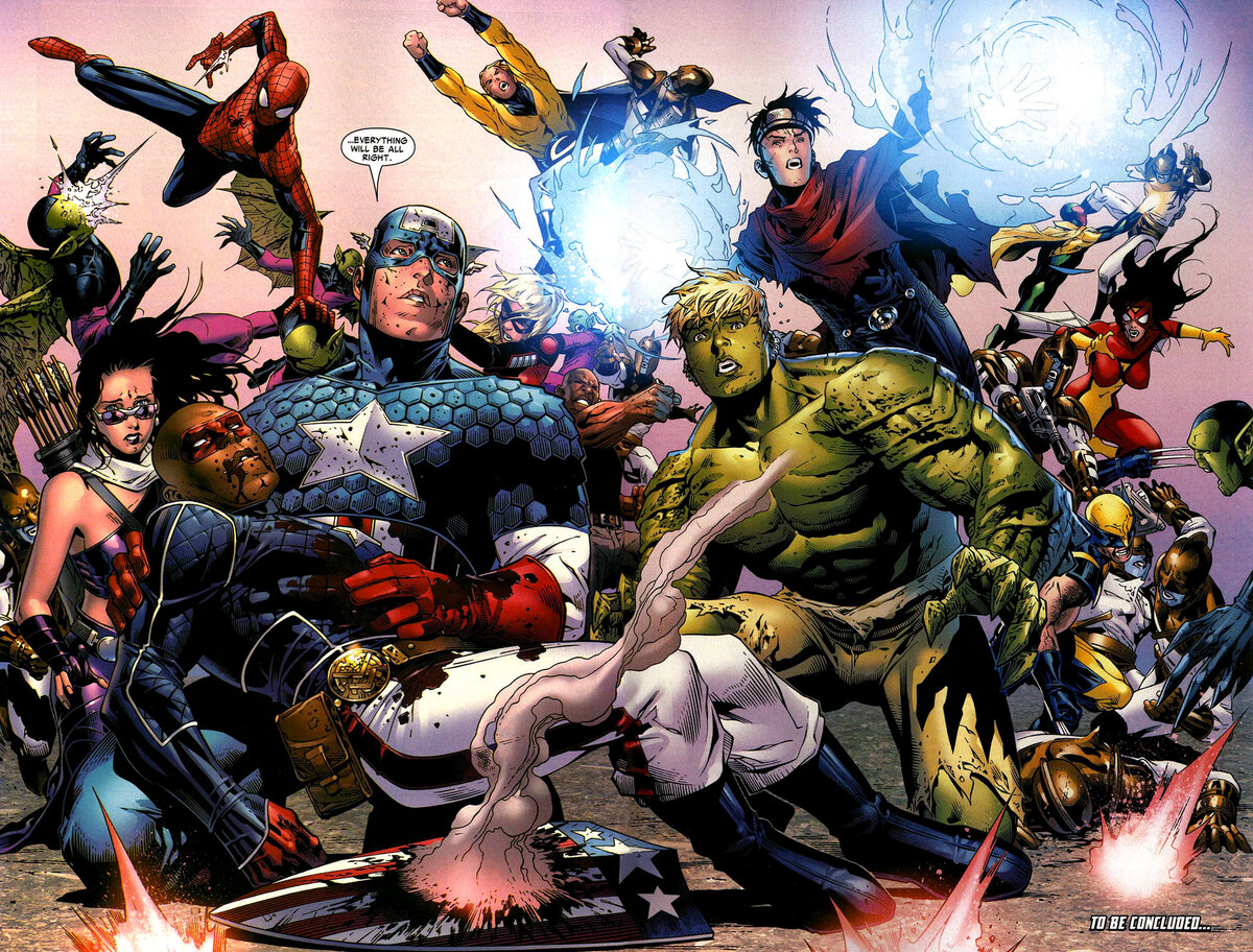 Страница комикса Young Avengers 
