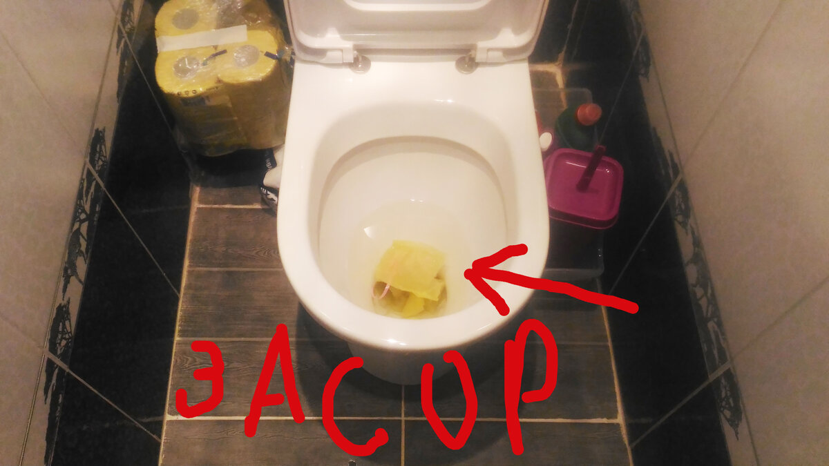 Засор унитаза.
