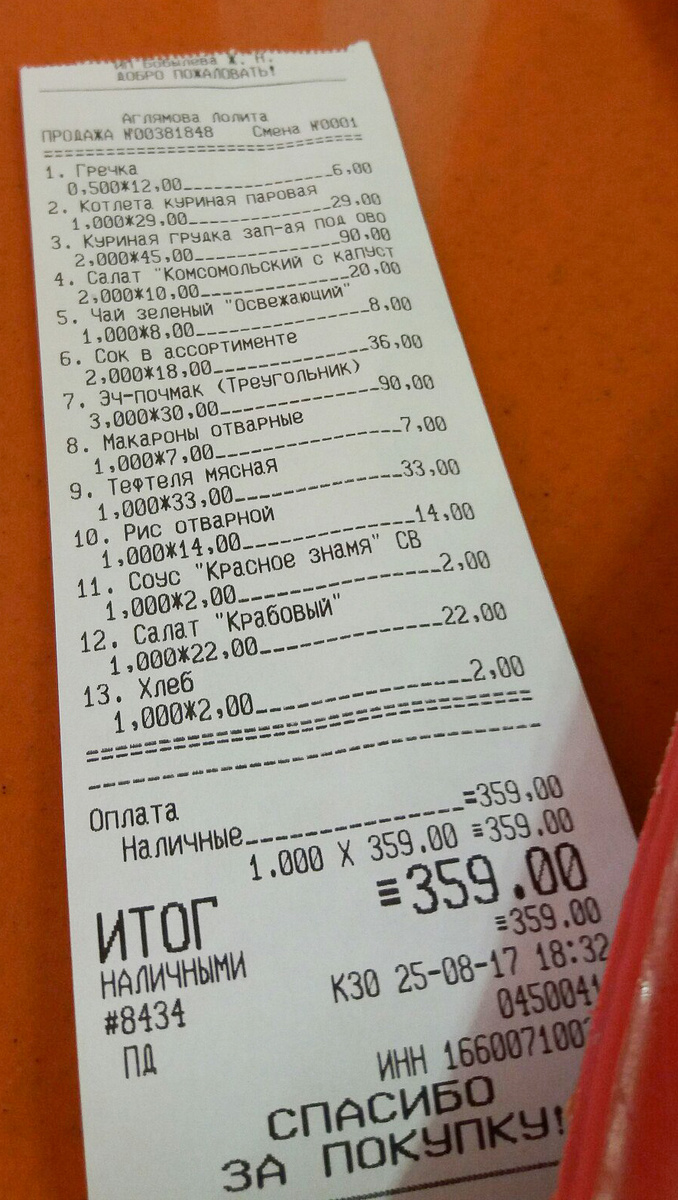 Это сумма за двоих ВЗРОСЛЫХ и ОЧЕНЬ голодных людей!