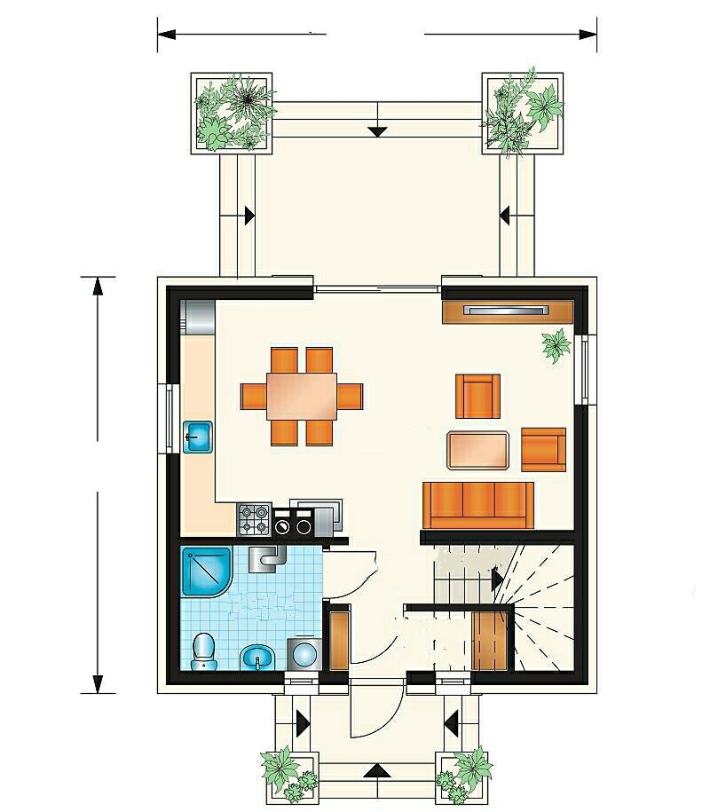 План первого этажа