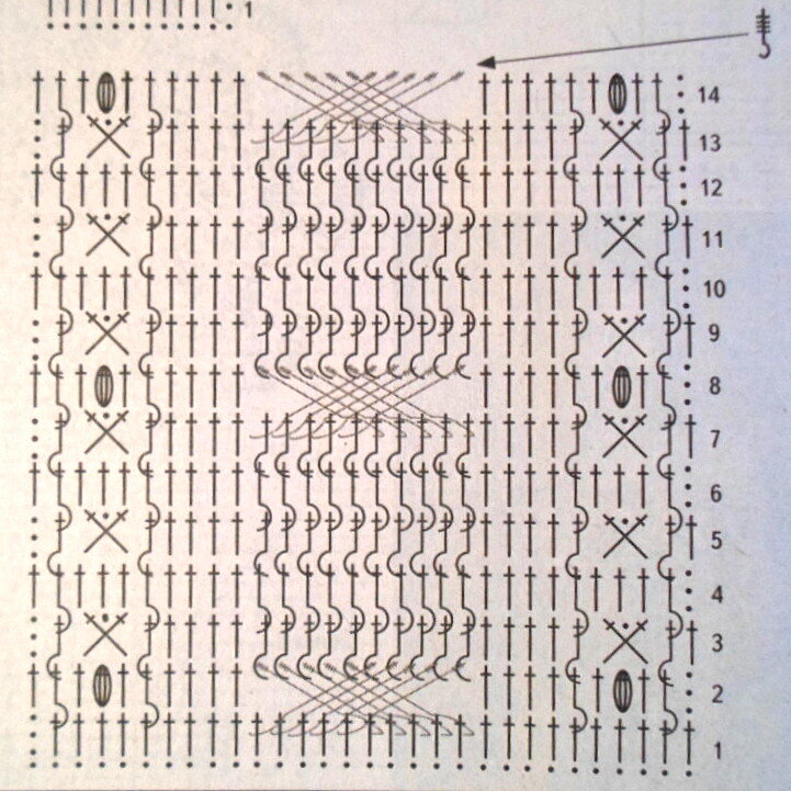 Объемная коса крючком схема и описание