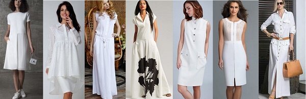 Модные белые платья