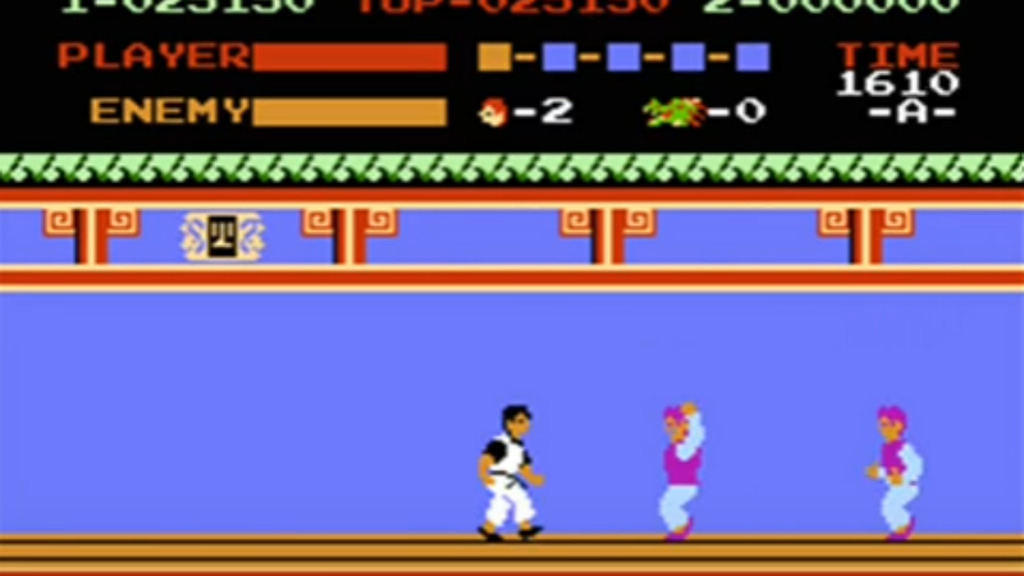 - Игрок управляет мастером боевых искуств Томасом. Эта примитивная, но захватывающая игра в жанре beat 'em up, которая первоначально была выпущена в Японии под названием Spartan X, вдохновленная фильмом Джеки Чана " Закусочная на колёсах ".