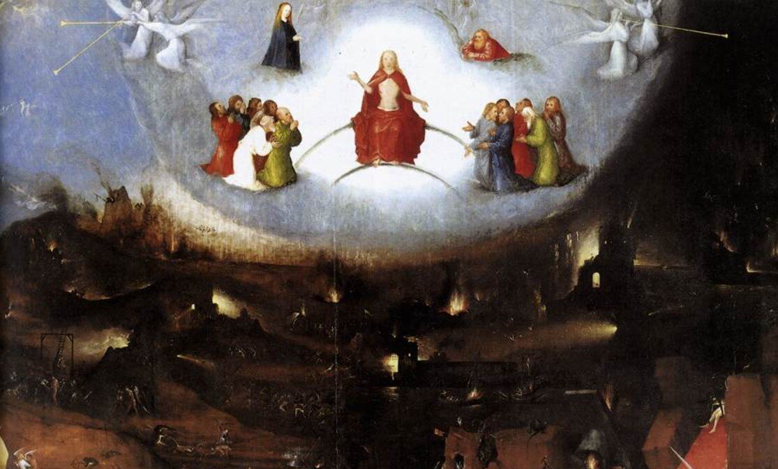 [фрагмент: небо и горящие стены Иерусалима]