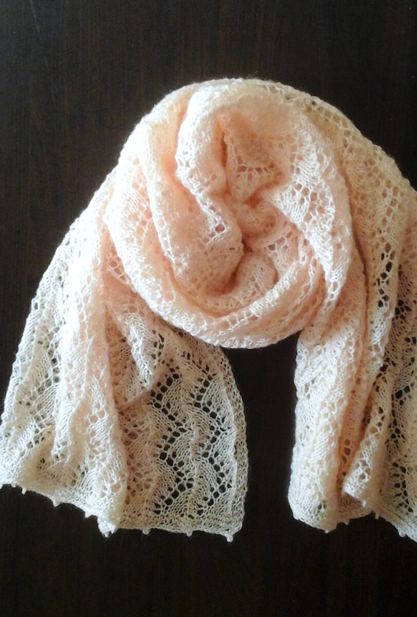 Палантин из пряжи  Alize Angora Gold. Автор фото: Сундучок с подарками