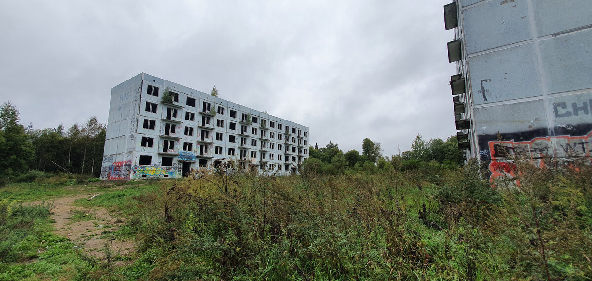 Рядом на дороге можно оставить машину и практически сразу эти пятиэтажки