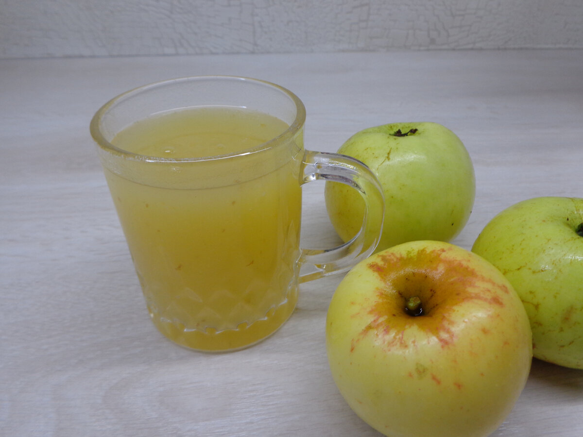 Яблочный сок с мякотью без соковыжималки на зиму