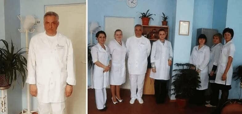 Павел Константинович принимает московскую делегацию в своем скромном кабинете фельдшера