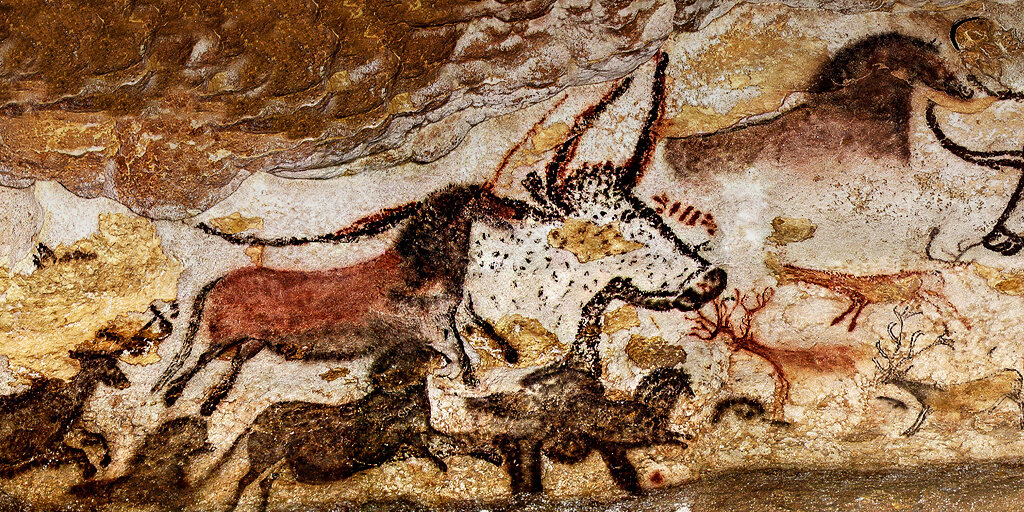 Наскальный рисунок в пещере Ласко, XVIII—XV тысячелетие до н. э.