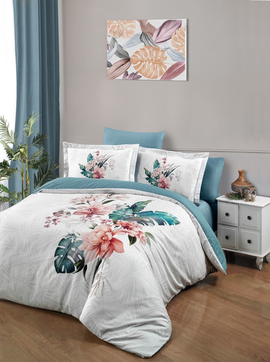 Постельное белье "DO&CO" Adelen бирюзовый