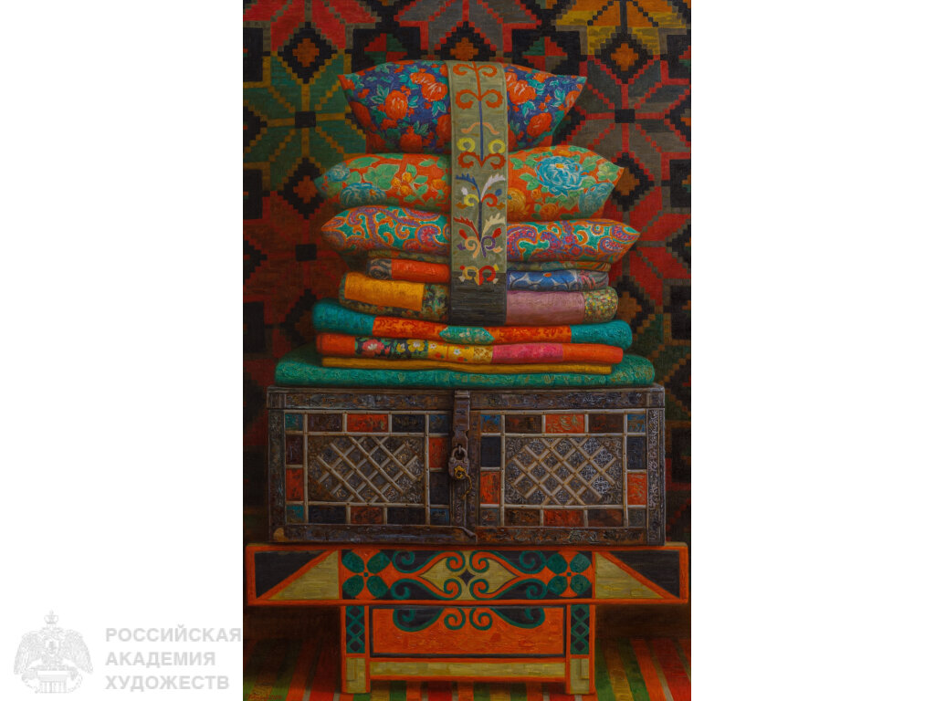 Р.Хабиров. «Бирнэ (приданое)» 170х110 см. хм, 2020г. Собственность автора