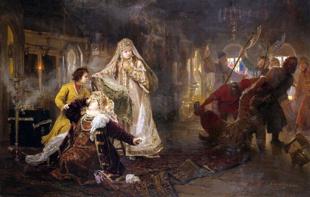 Стрелецкий мятеж. Расправа над неугодными боярами. С картины А.И. Корзухина. Фото из открытых источников