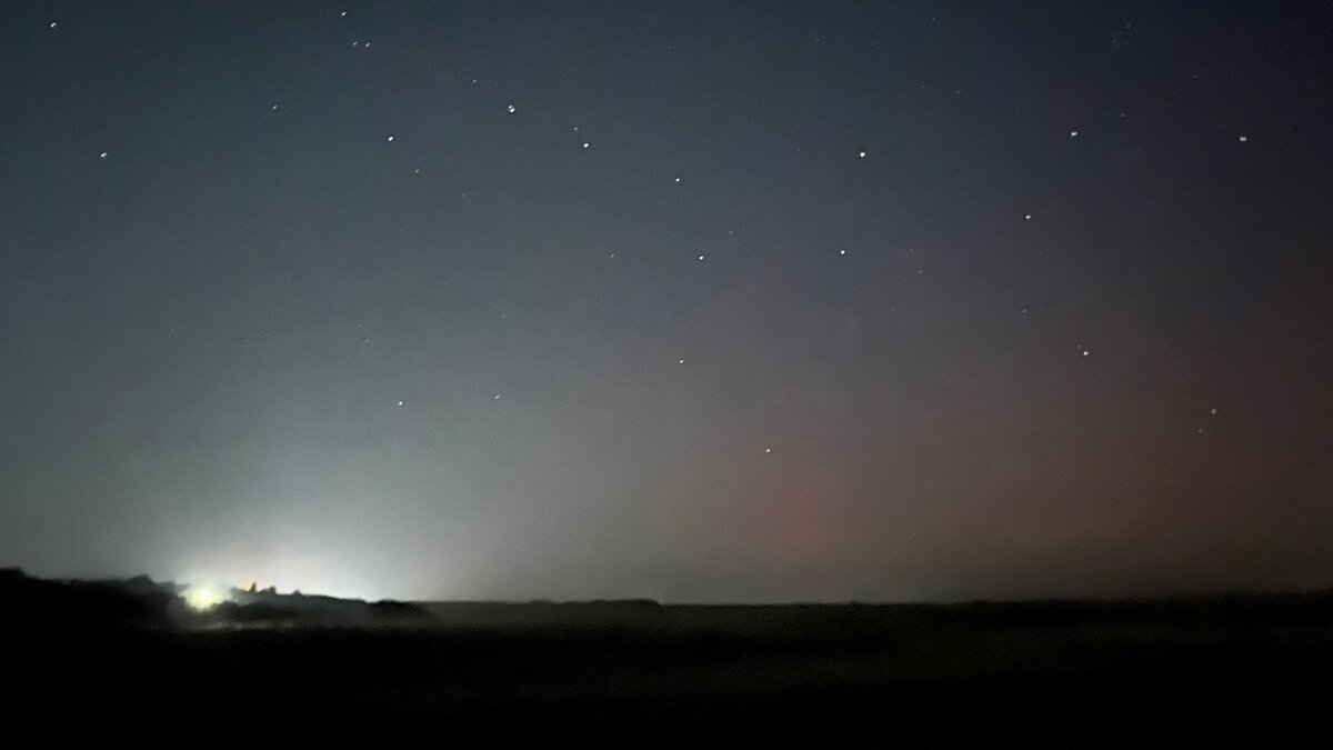    В ночь с 12 на 13 сентября курянин запечатлел полярное сияние