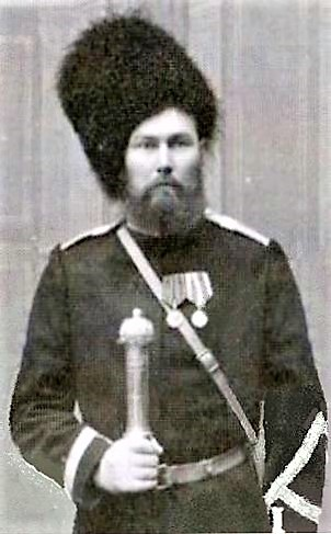 Вакушин Андрей Кузьмич, атаман станицы  Кундравинской Оренбургского Казачьего Войска (с насекой). 