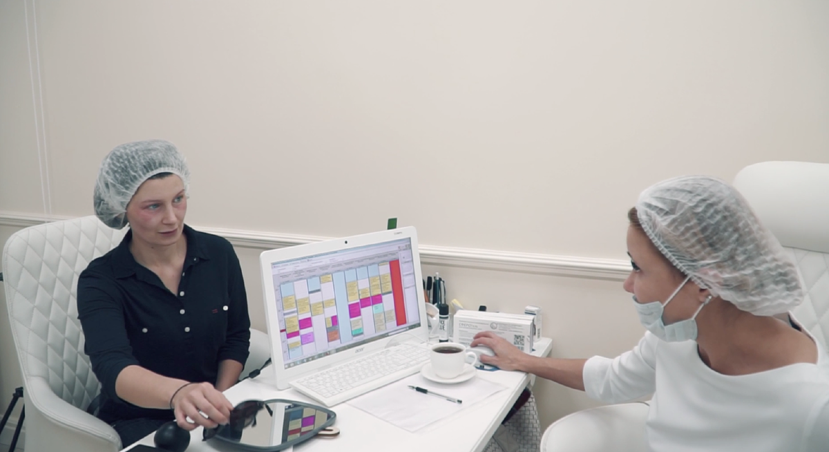 В кабинете Ольги Дагиевны после первого этапа процедур