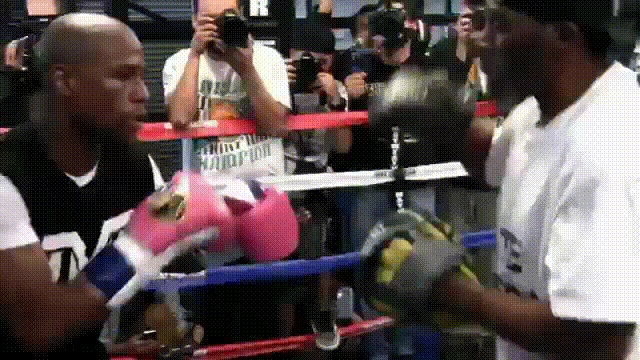 Работа на баланс и координацию демонстрирует Флойд Мейвезер, а работу на скорость Джервонта Дэвис