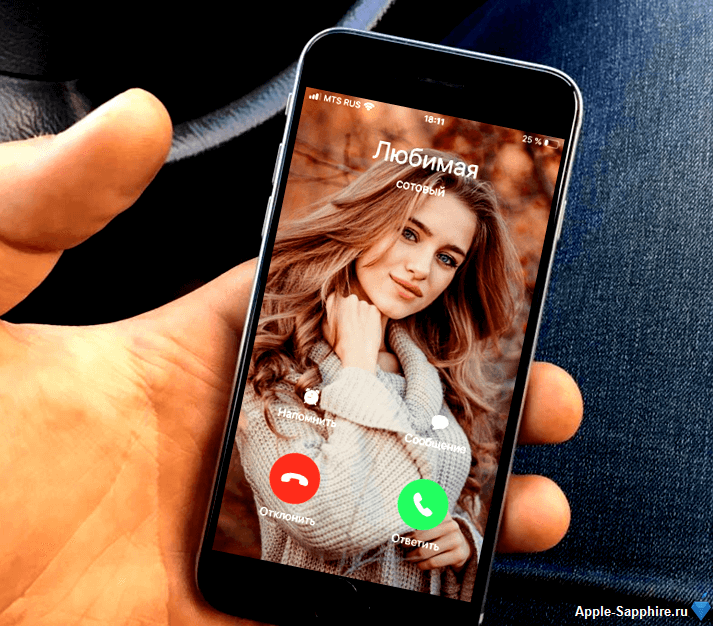 Как добавить фото для контакта на iPhone (на весь экран при звонке)