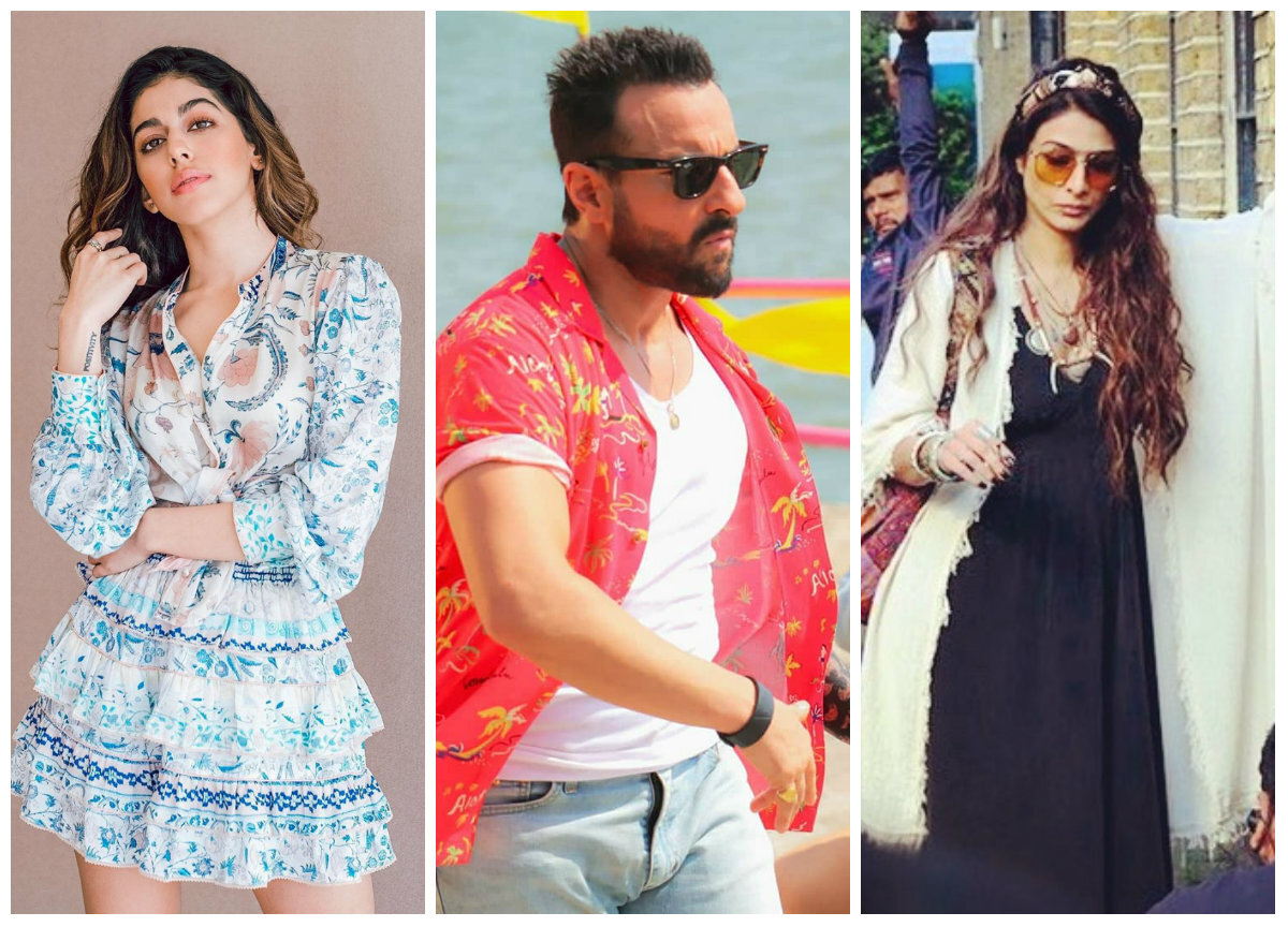 Дочка, папа и мама из индийского фильма «Милая доченька» / источник фото: Инстаграм Алайи Ф , Инстаграм фан-клуба Саифа Али Кхана и Инстаграм фан-клуба Табу