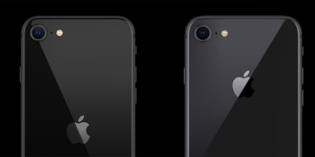 iPhone SE (слева) и iPhone 8 (справа)