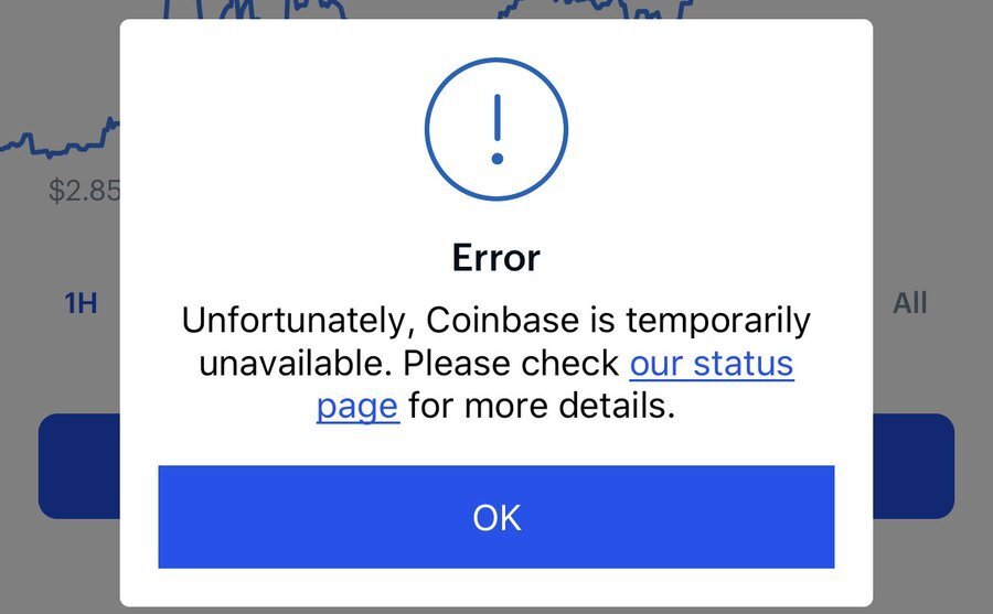 Ошибки на бирже Coinbase 