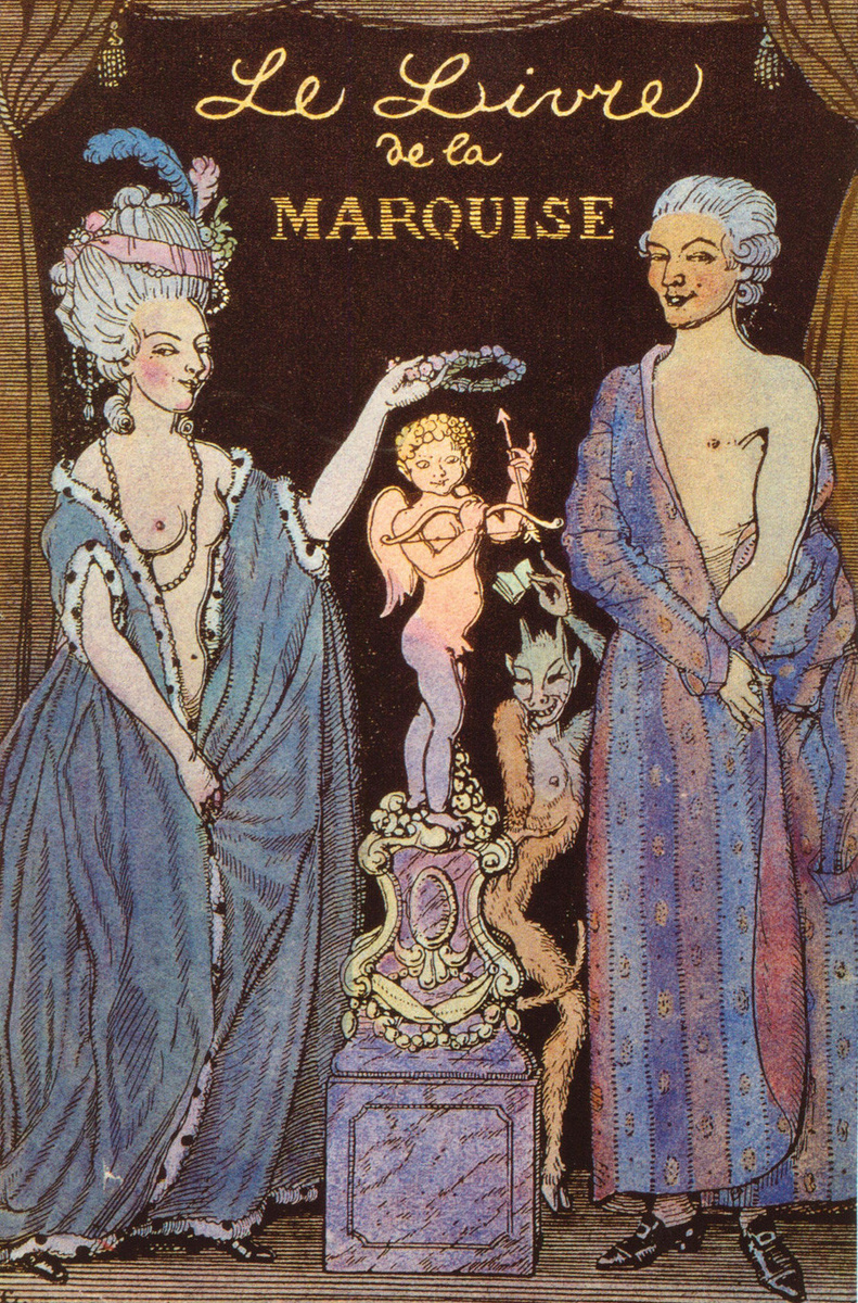 "Книга маркизы" с иллюстрациями, раскрашенными автором. 1918г.