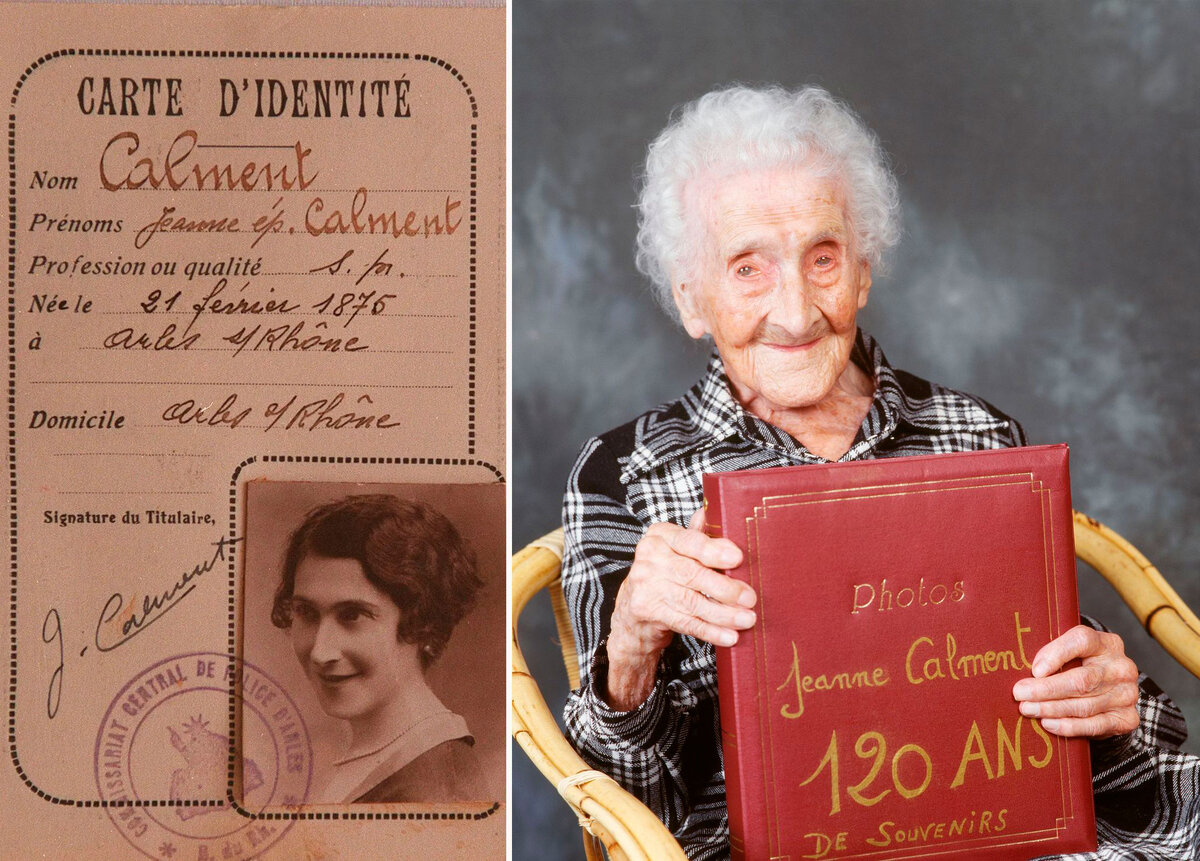 На первом кадре Калман 40 лет (1915 год), на втором ей уже 120. Фото: Eric Fougere/Sygma/Getty Images.