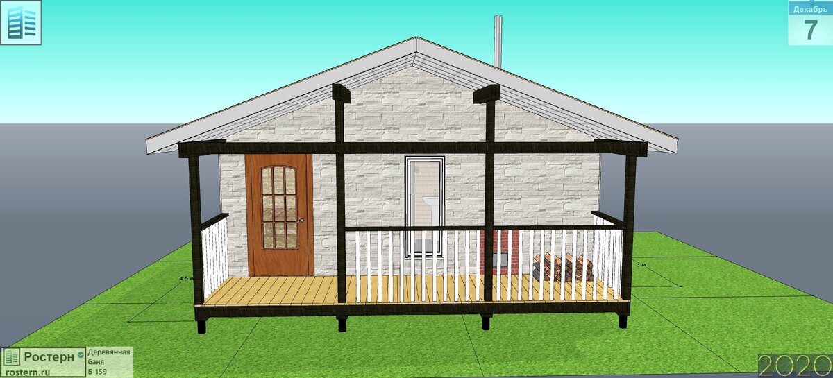 источник фото: https://rostern.ru/catalog/proekt-derevyannoj-bani-b-159/