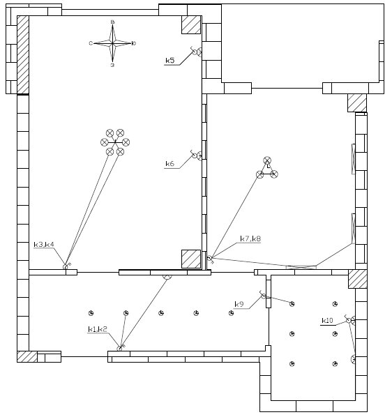 Разводка освещения квартиры