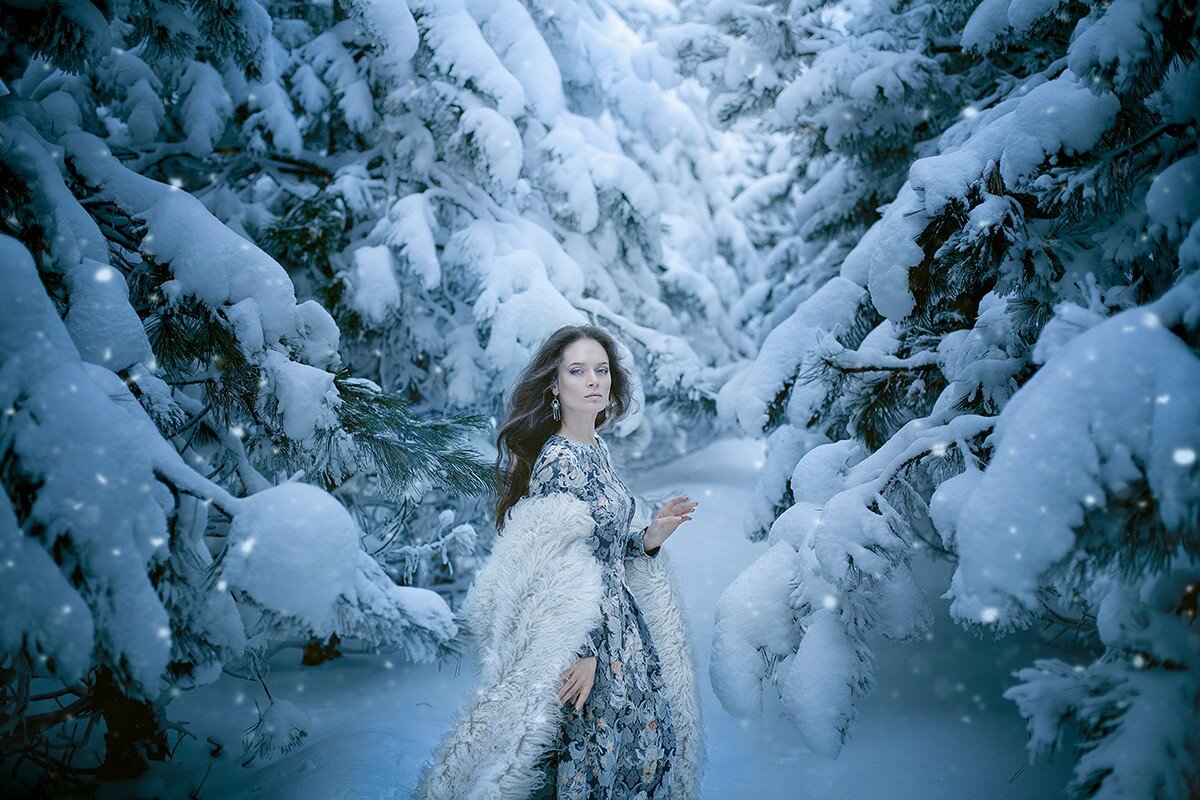 Зимняя сказка. Фотограф Екатерина Ромакина зима. Красавица зима. Девушка в снегу.