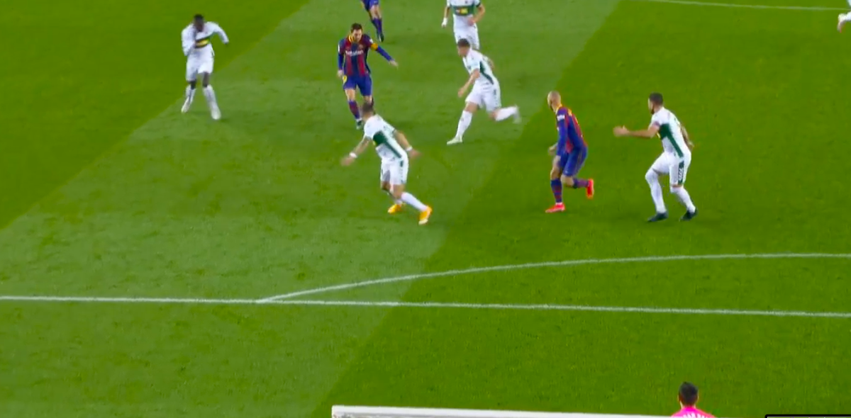 Момент голевой атаки Барселоны