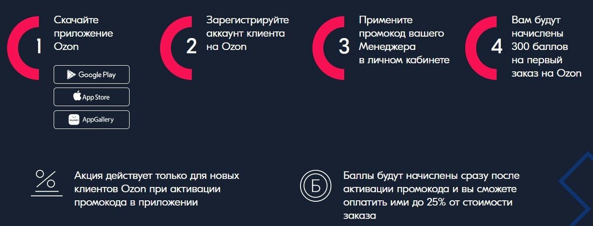Условия и порядок получения скидки в 300 баллов (рублей) для мобильного приложения.