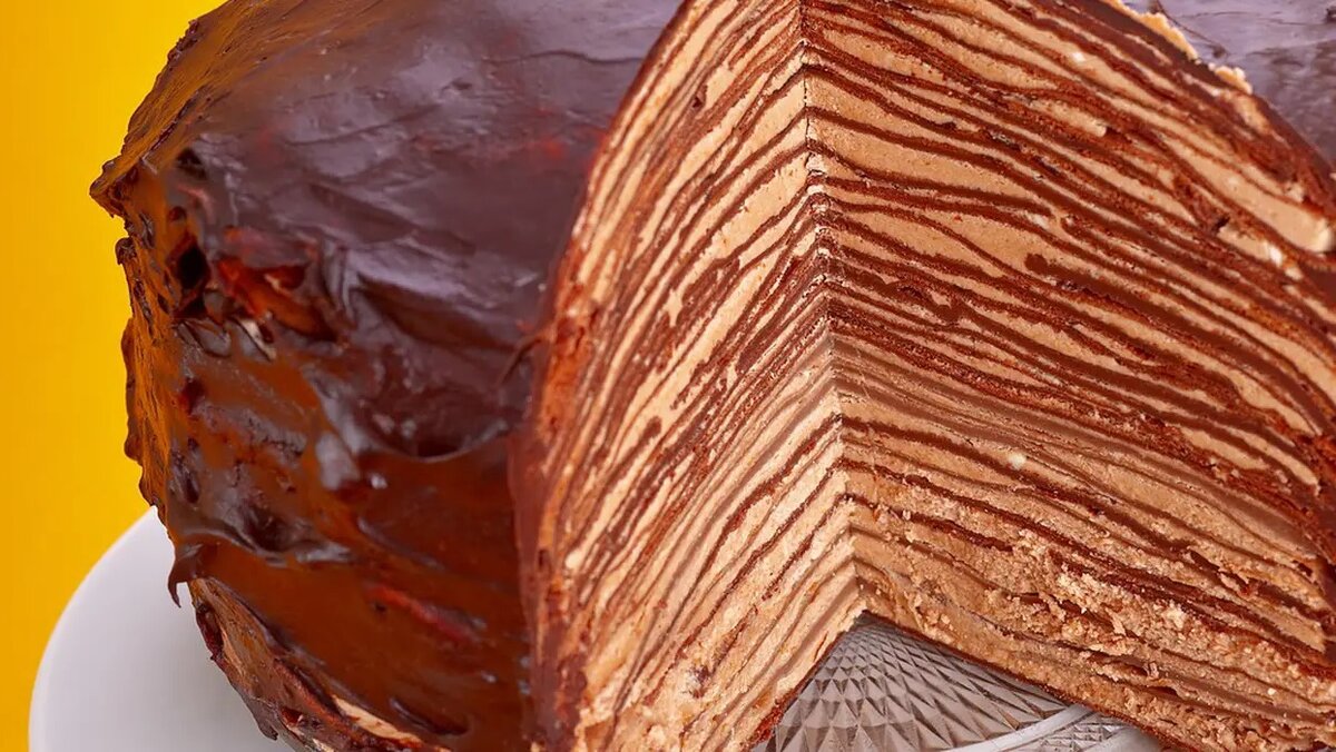 Рецепт шоколадного блинного торта: Совершенство вкуса