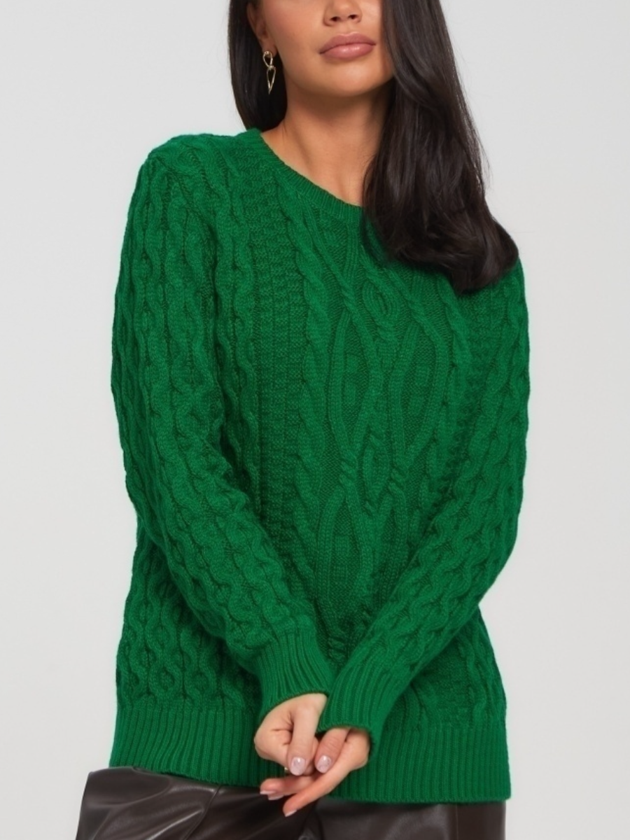 Подборка узорчатых зеленых свитеров. Схемы