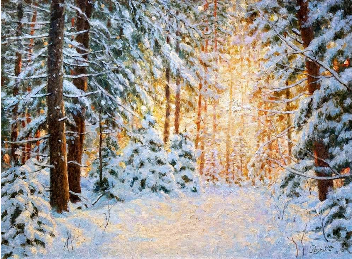 розен карл иоганнович (1864–1934). игорь разживин. вельц иван августович зимний пейзаж. художник бессонов борис васильевич. просека».