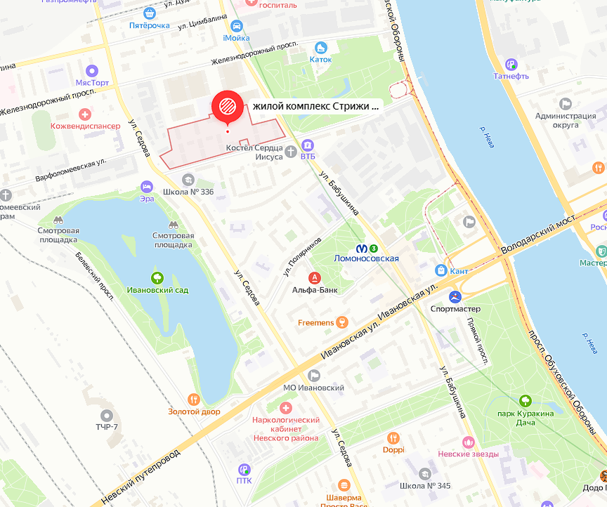 ЖК «Стрижи-2» на карте и план комплекса. Листайте карусель.