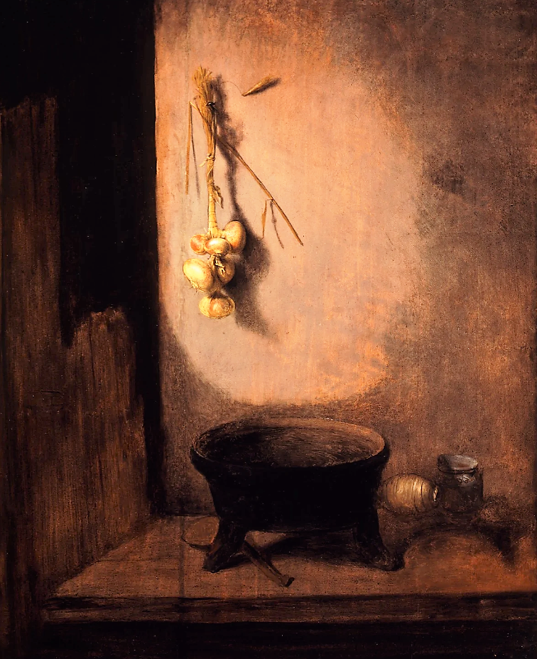 Христофер Паудисс, «Кухонный натюрморт», 1661, дерево, масло, 69 х 58 см, Музей изобразительных искусств, Будапешт