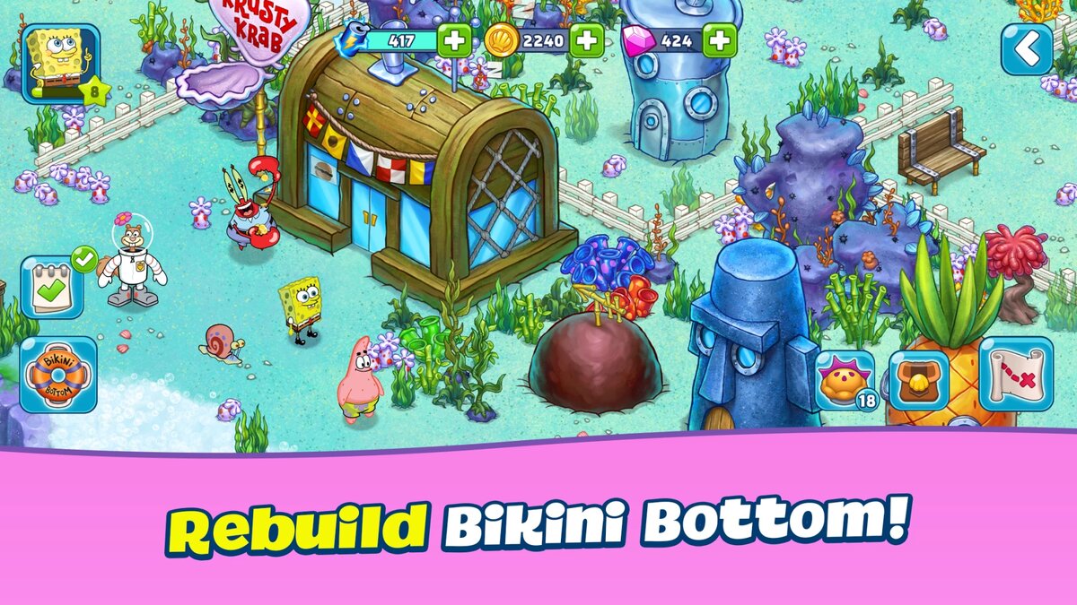 Bikini Bottom: In A Jam! предлагает построить город для Губки Боба и его  друзей | App-Time.ru | Дзен