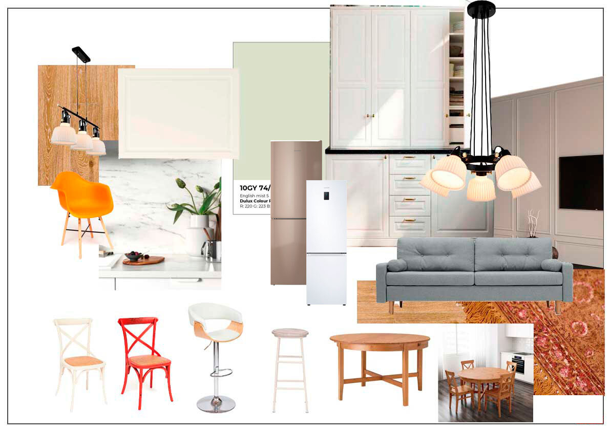 Коллаж без черного холодильника