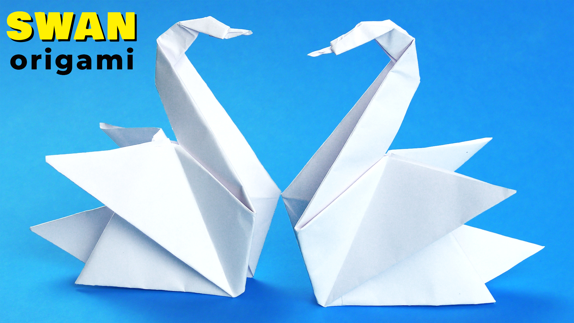 Лебеди из бумаги (оригами)