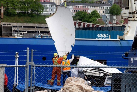    Обломки подводного аппарата «Титан», извлеченные со дна океана рядом с местом крушения «Титаника»