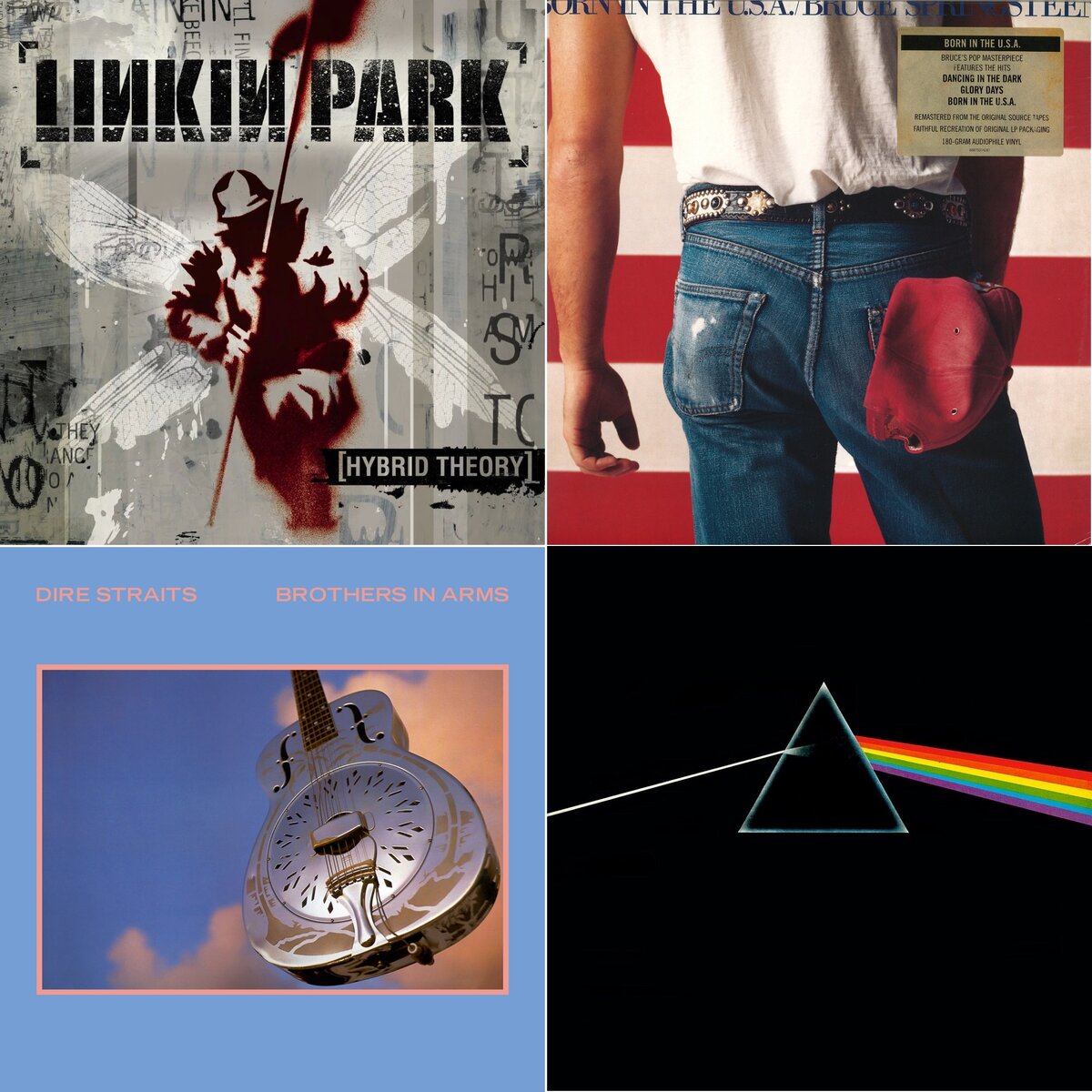 Linkin Park, Bruce Springsteen, Pink Floyd, Dire Straits
