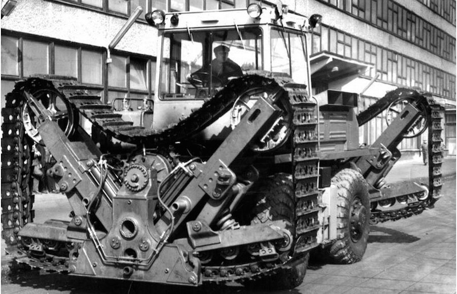 Гусеницы в походном состоянии