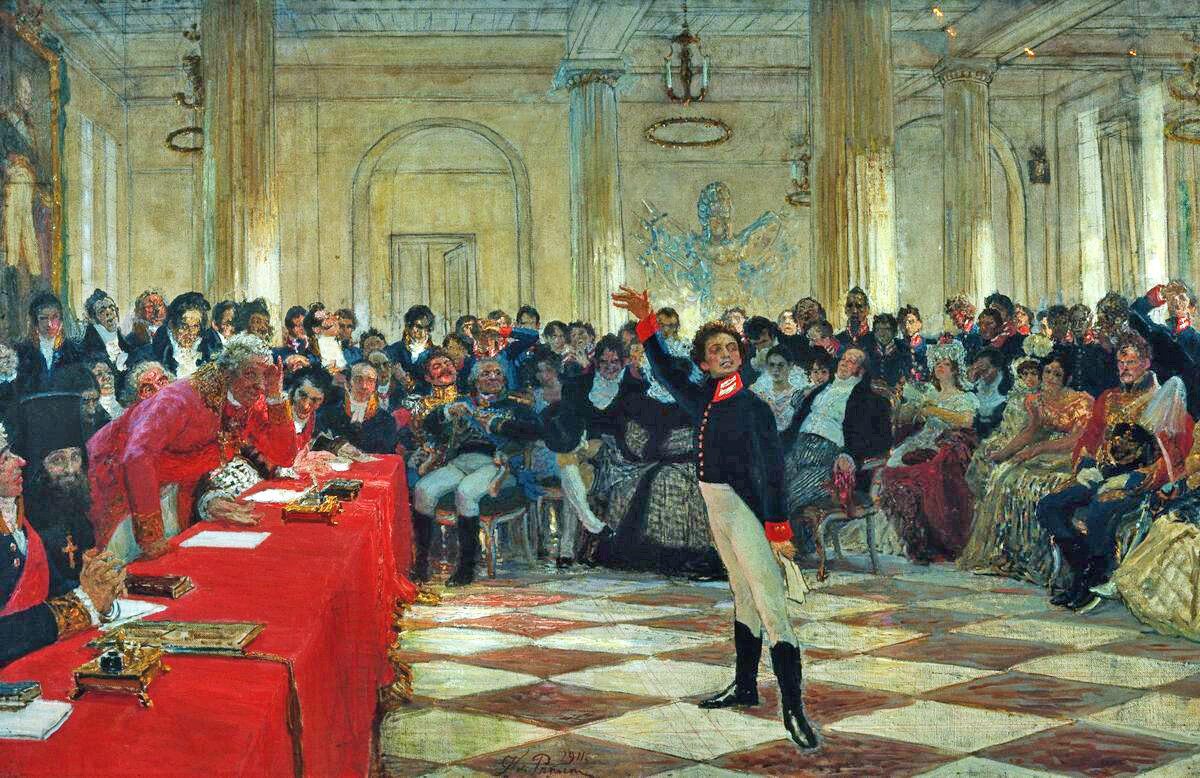 Пушкин на экзамене. И. Репин, 1911. Источник: wikipedia.org