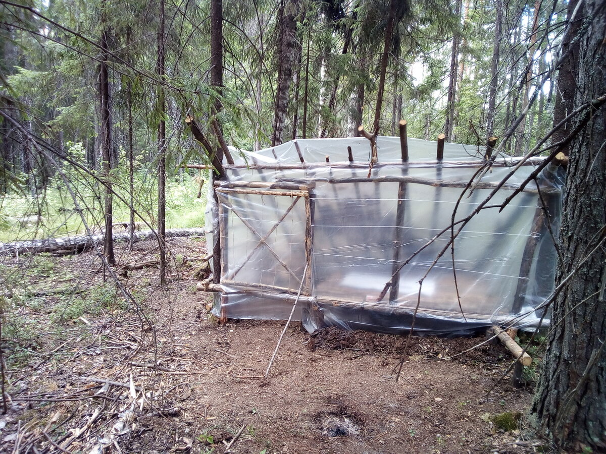 Беседка из стрейч пленки своими руками