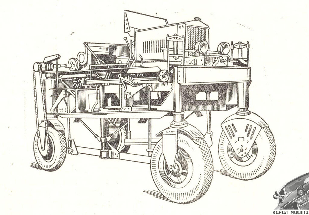 Рисунок автолесовоза СК из книги «Специальные автомобили», Машгиз, 1949 г. 