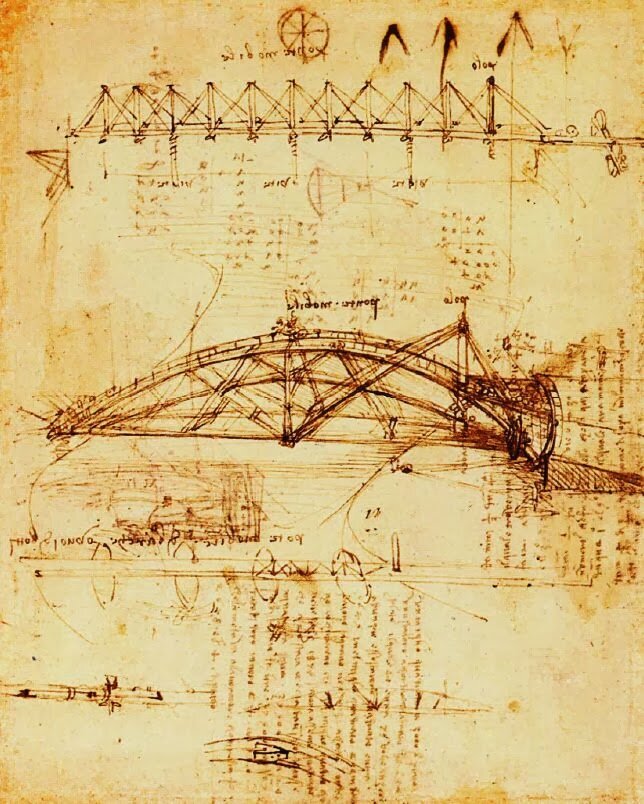 Мост леонардо да винчи чертеж