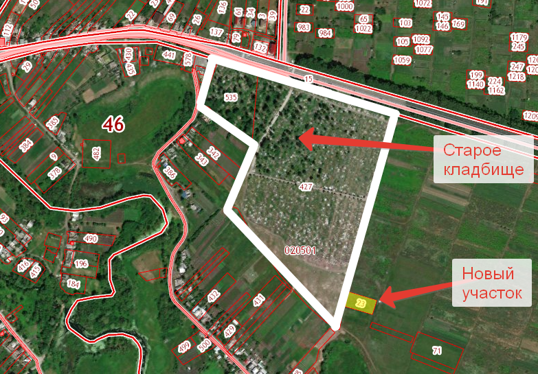 Кадастровая карта со схемой земельных участвков